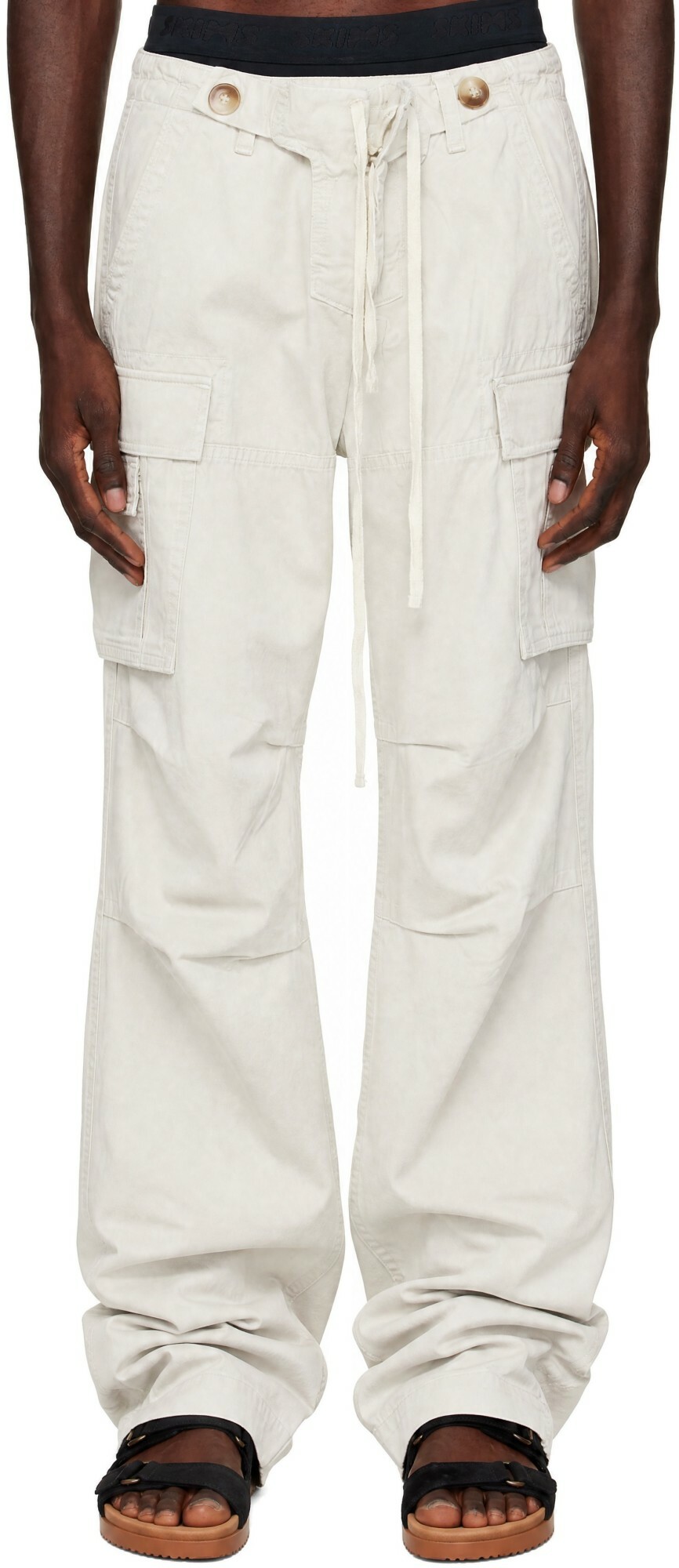 Raimundo Langlois Off-White Double Fly Cargo Pants
