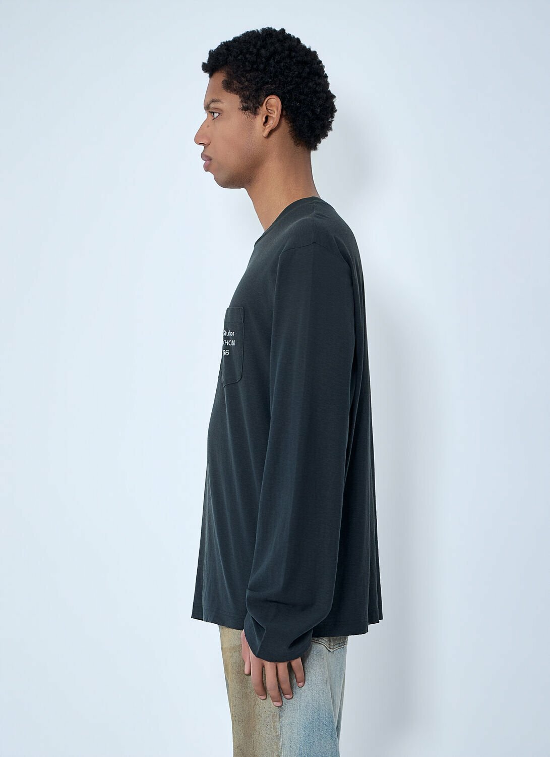 Acne Studios Long Sleeve Cotton Jersey T-Shirt