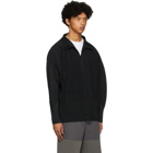 Homme Plisse Issey Miyake Black Pleated Half-Zip Pullover