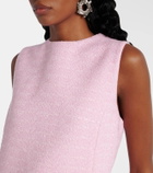 Patou Belted cotton tweed minidress