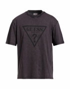 Guess Mens T-shirt Dark in Purple