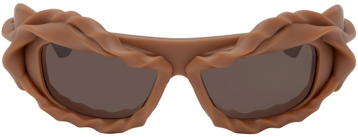 Photo: Ottolinger SSENSE Exclusive Brown Twisted Sunglasses
