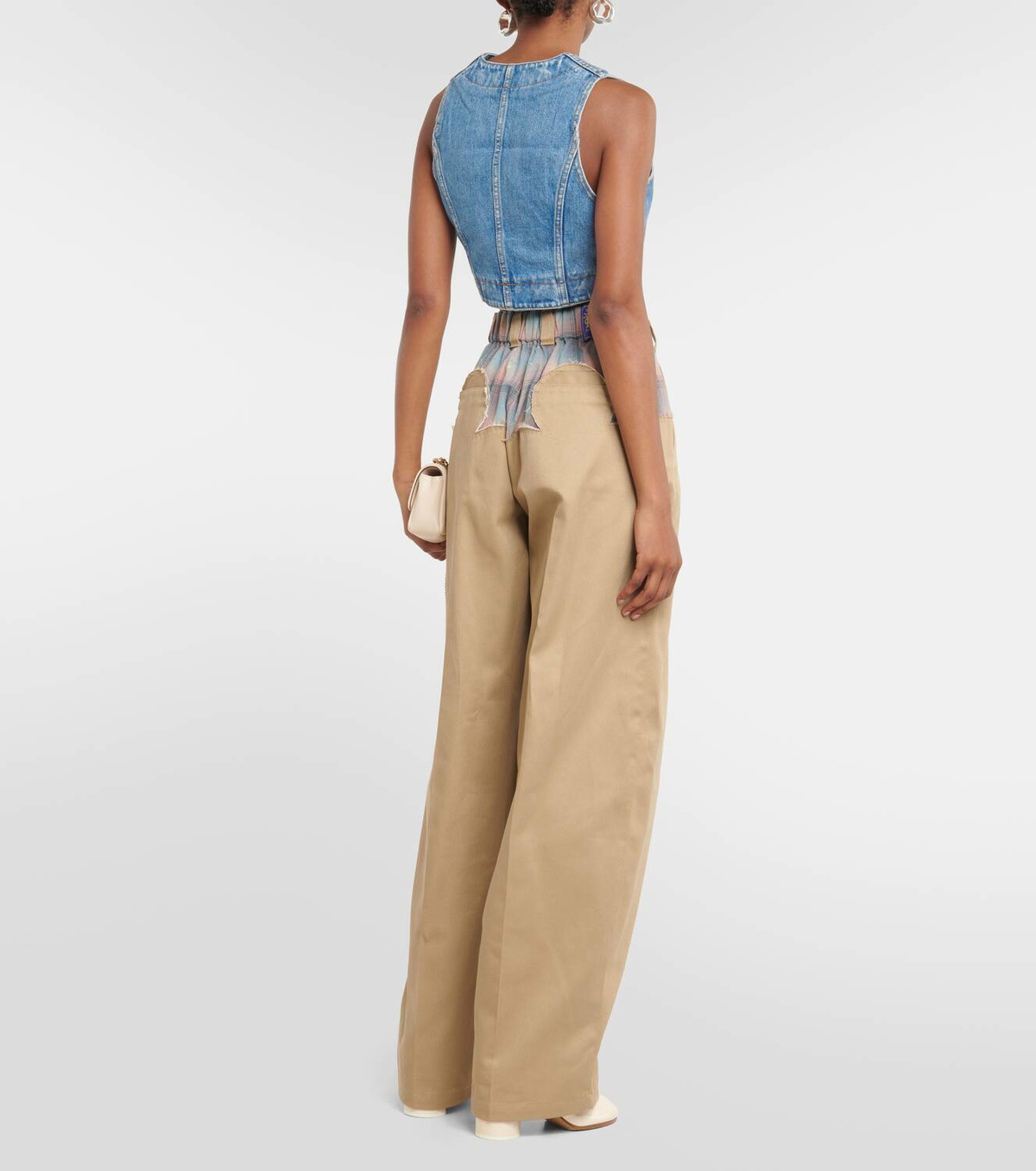 Re/Done Cropped denim vest