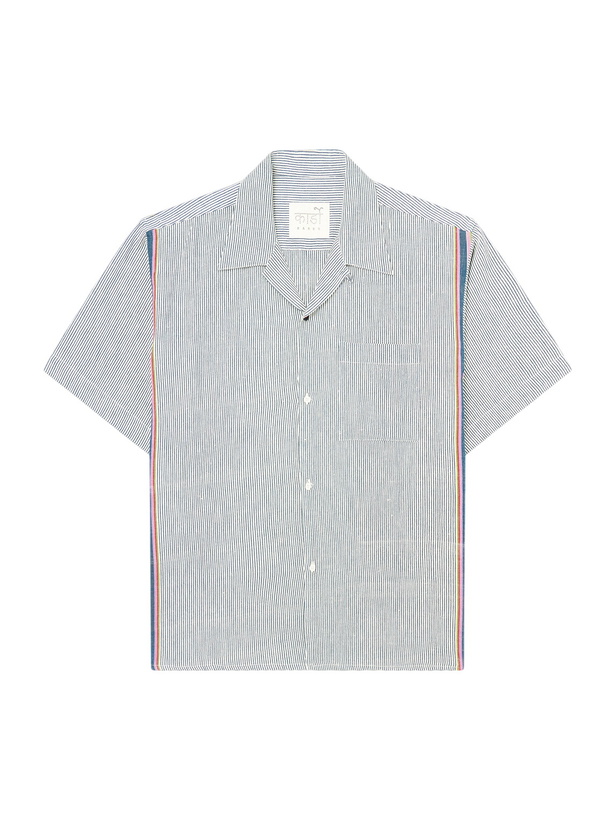 Photo: Kardo - Rohit Convertible-Collar Cotton Shirt - Gray