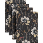 Autumn Sonata Four-Pack Black & Beige Berit Napkins