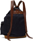 RRL Indigo Mini Paneled Denim Backpack