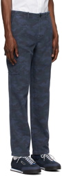 PS by Paul Smith Blue Camo Military Cargo Pants