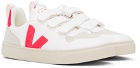 VEJA Kids White & Red V-10 Sneakers