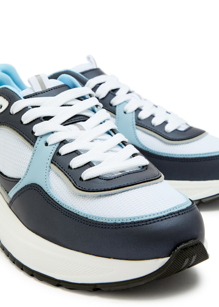 Cleens Onesixty Panelled Mesh Sneakers Blue