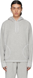 Helmut Lang Grey Towel Hoodie