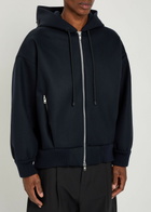 Simone Rocha Hooded Wool-blend Bomber Jacket Navy