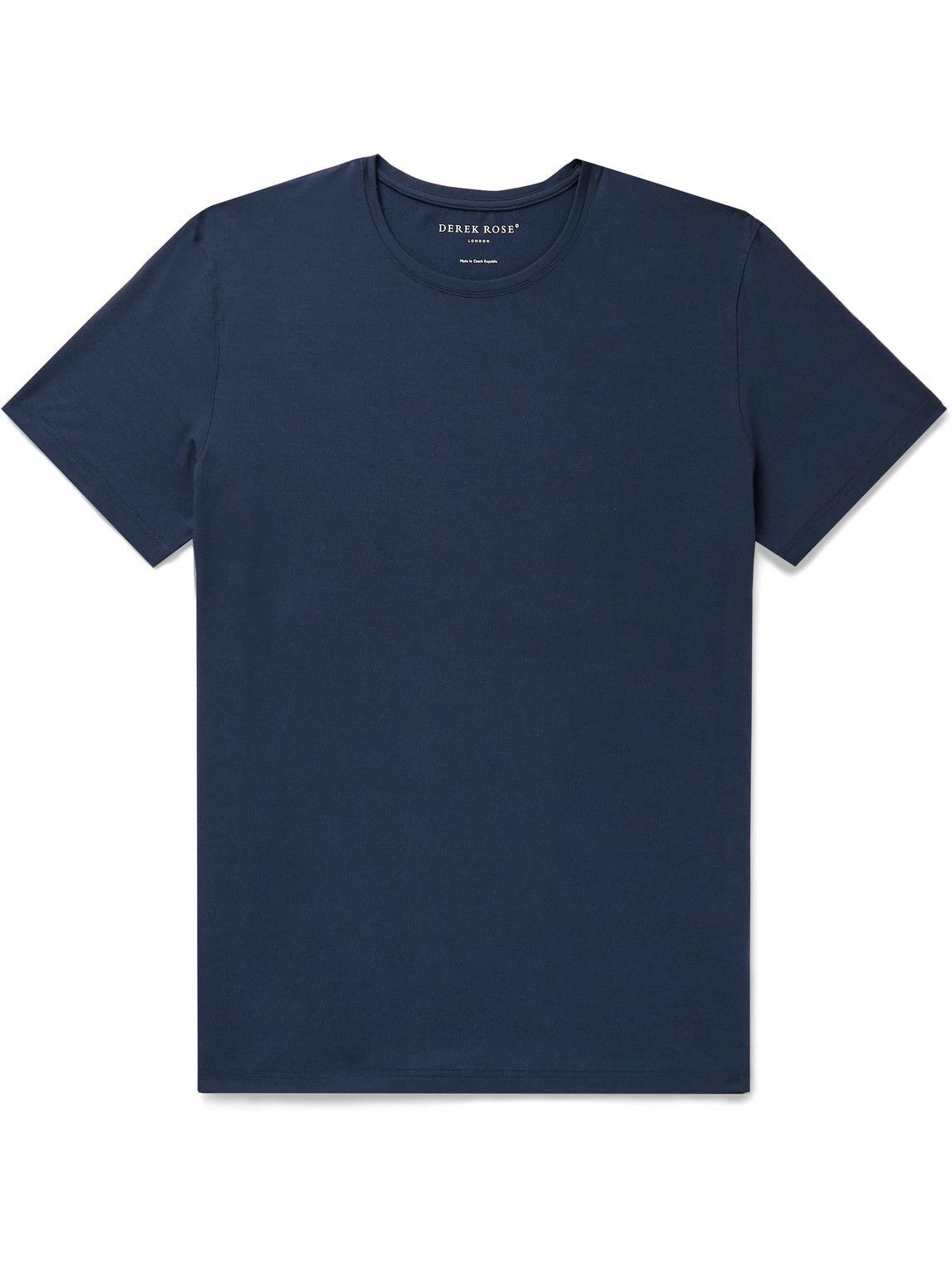 Derek Rose - Basel Stretch Micro Modal Jersey T-Shirt - Blue Derek Rose