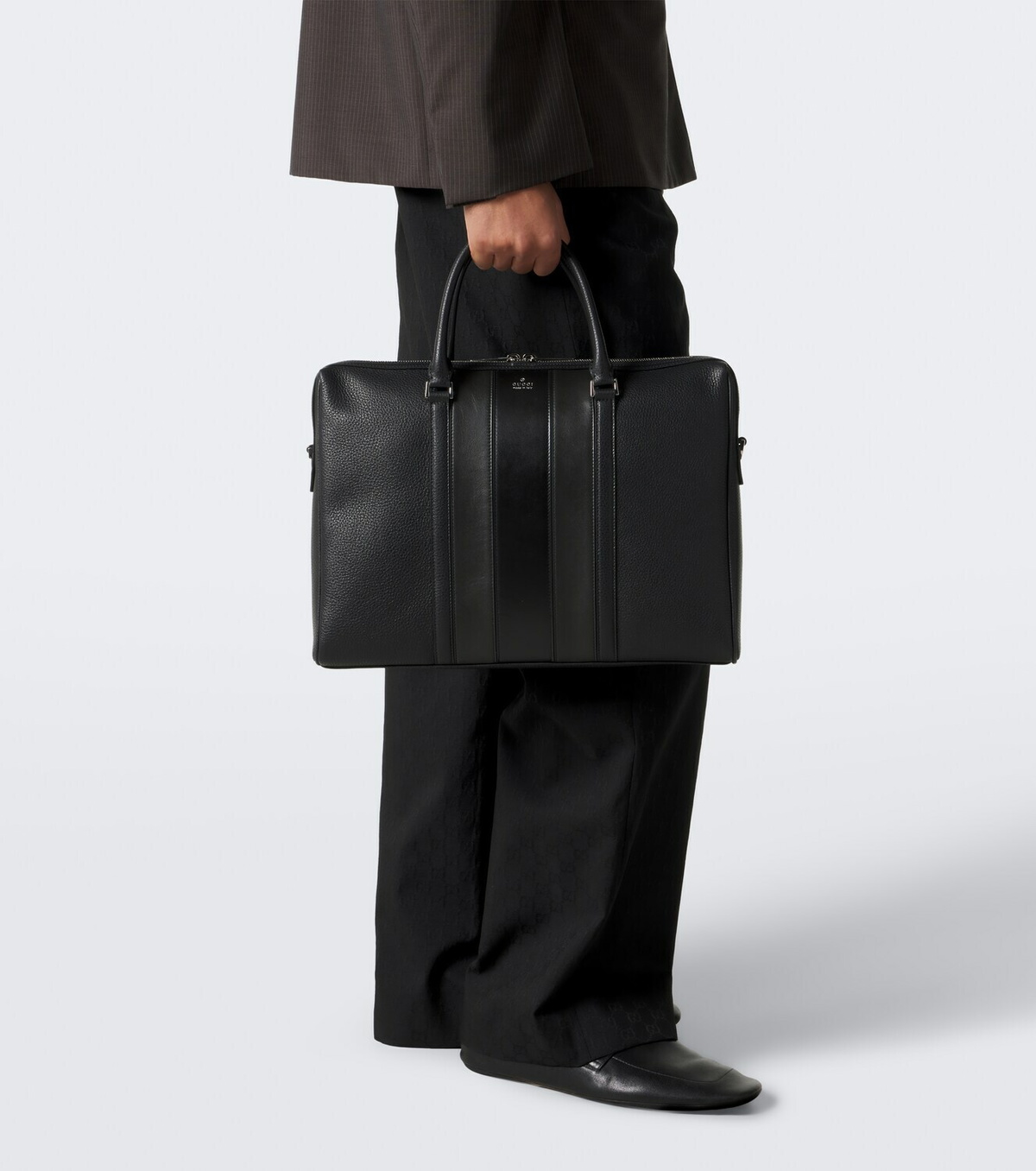 Gucci Web Trademark Medium leather briefcase