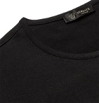 Versace - Two-Pack Slim-Fit Logo-Print Stretch-Cotton Jersey T-Shirts - Black