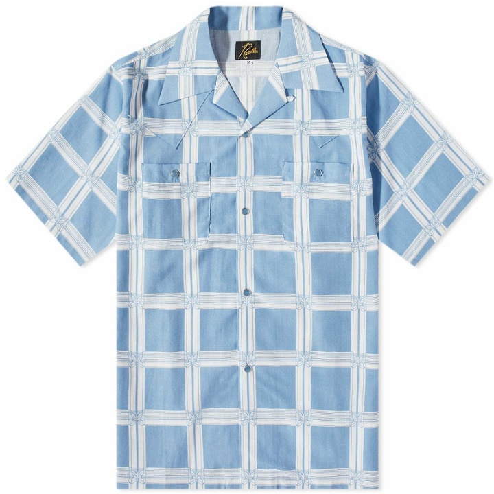 Photo: Needles Men's Papillion Plaid Vacation Shirt in Blue