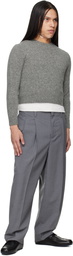 Jil Sander Gray Knit Wool-Blend Sweater