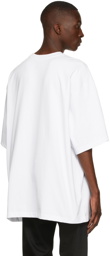 We11done White Mirror Logo T-Shirt