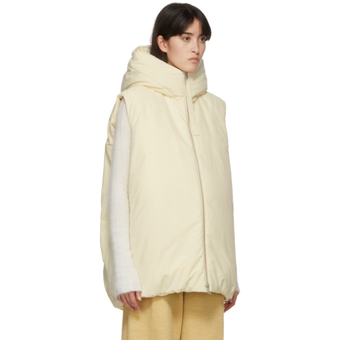 Jil Sander Off-White Medium Fill Down Vest Jil Sander