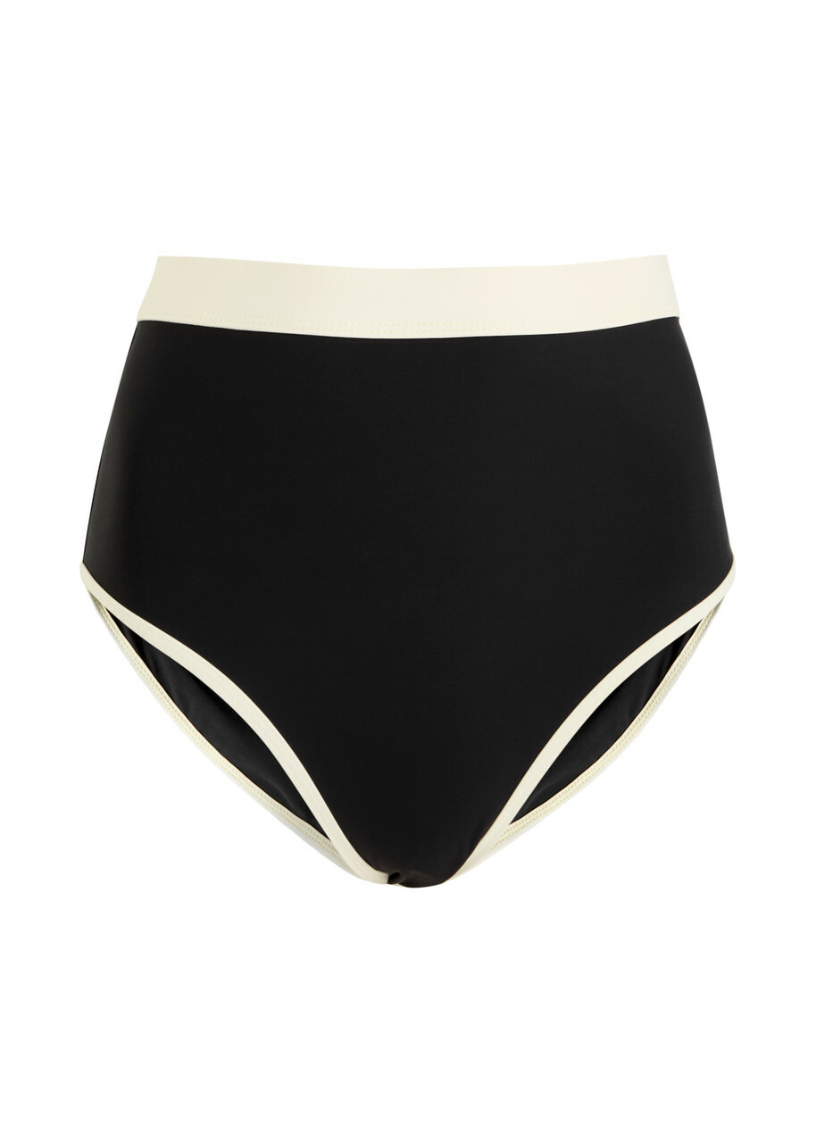 Bondi Born Jayde Contrast Bikini Bottoms Black And White