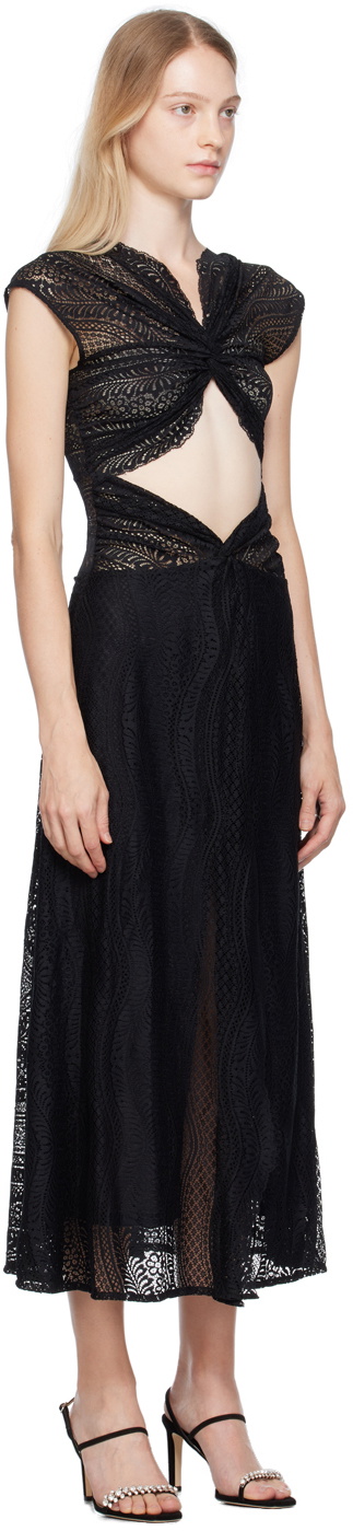 Beaufille Black Sassen Midi Dress