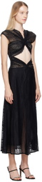 Beaufille Black Sassen Midi Dress