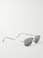 Dior Eyewear - Dior90 S1U Rectangular-Frame Silver-Tone Sunglasses