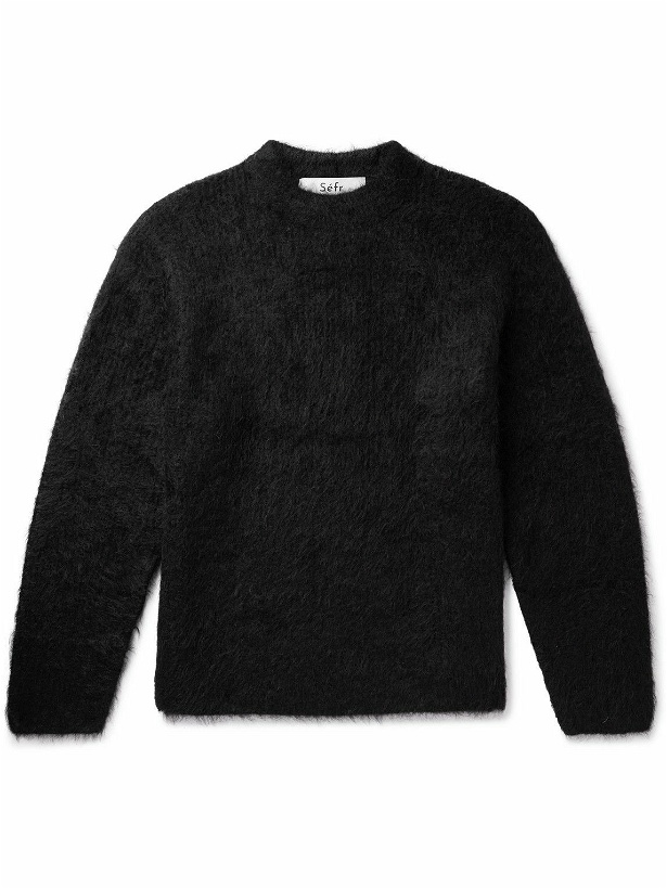 Photo: Séfr - Haru Oversized Alpaca-Blend Sweater - Black