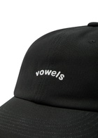 Vowels Logo-embroidered Cotton cap - Black - One Size