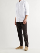 TURNBULL & ASSER - Grandad-Collar Linen Shirt - White
