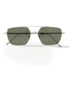 OLIVER SPENCER - MONC Osborn Aviator-Style Gold-Tone Sunglasses - Green