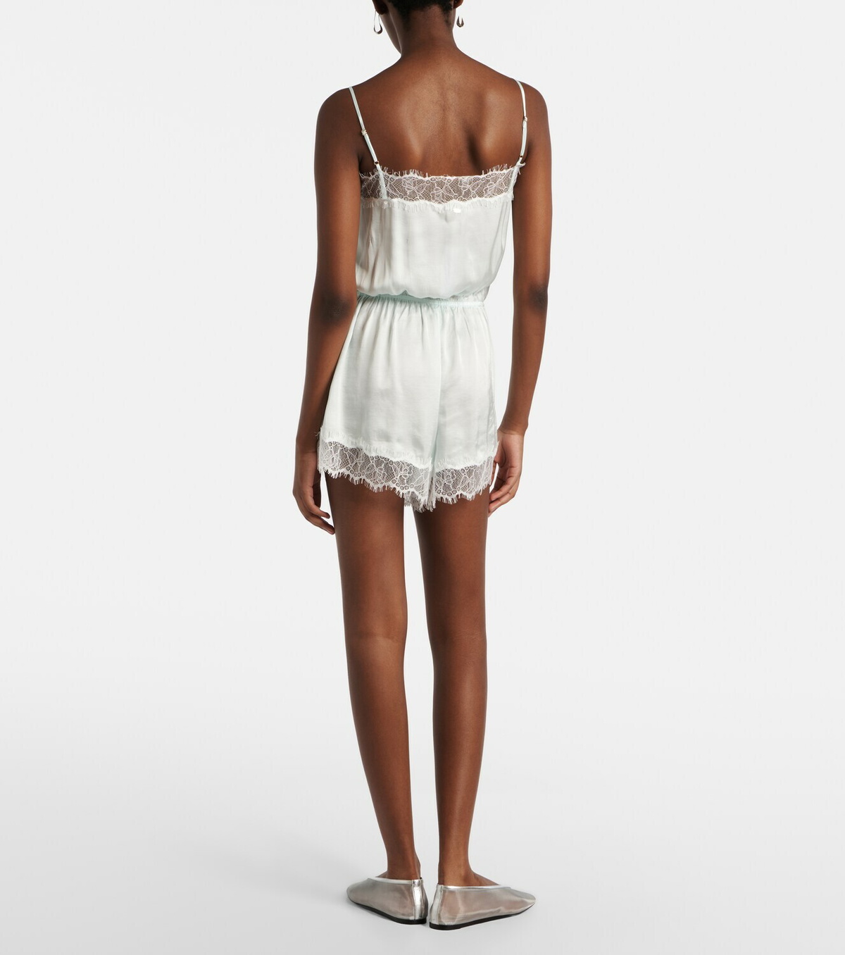 Poupette St Barth Silvia lace-trimmed romper