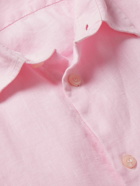 Vilebrequin - Caroubis Logo-Embroidered Linen Shirt - Pink
