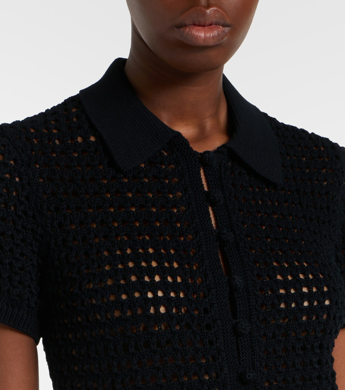 Polo Ralph Lauren Crochet-trimmed cotton poplin midi dress