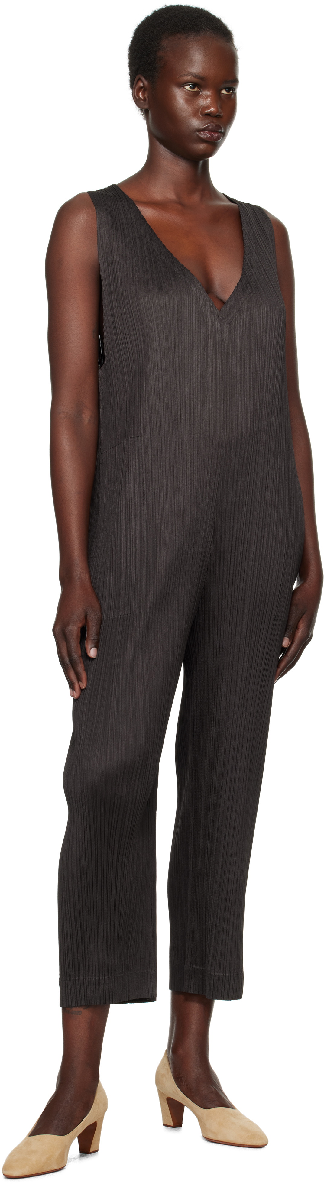 PLEATS PLEASE ISSEY MIYAKE Brown Monthly Colors December Jumpsuit