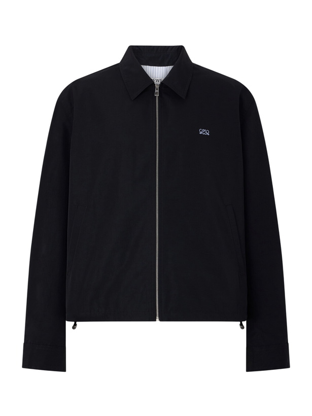 Photo: LOEWE - Logo-Embroidered Cotton-Blend Jacket - Black