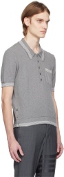 Thom Browne Gray Tipping Polo