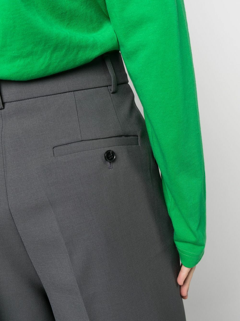 The Frankie Shop Grey Beo Straight-Leg Trousers