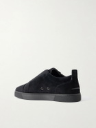 Christian Louboutin - St Louis Suede Slip-On Sneakers - Black