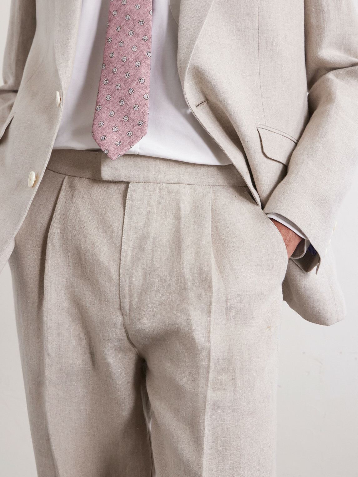 Favourbrook - Cooper Slim-Fit Linen Suit Trousers - Gray