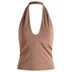 SKIMS Women's Smooth Layers Halter Top in Nutmeg