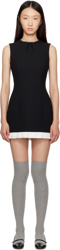 Photo: SHUSHU/TONG Black Sleeveless Slim-Fit Minidress