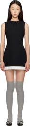 SHUSHU/TONG Black Sleeveless Slim-Fit Minidress