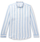 Frescobol Carioca - Johannes Huebl Striped Linen Shirt - Blue
