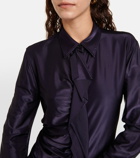 Victoria Beckham Ruffled satin shirt