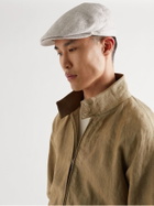 LOCK & CO HATTERS - Glen Linen, Cotton and Silk-Blend Flat Cap - Gray