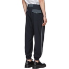 Marni Navy and Grey Cuffed Trousers