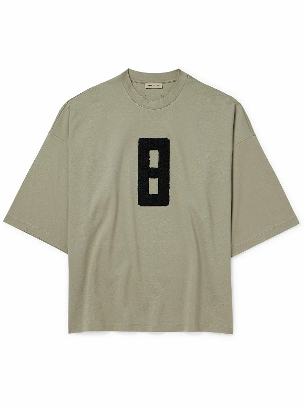 Photo: Fear of God - Oversized Bouclé-Trimmed Jersey T-Shirt - Brown