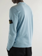 Stone Island - Logo-Appliquéd Cotton-Blend Sweater - Blue