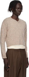 Ashley Williams Beige Molly Knit Sweater