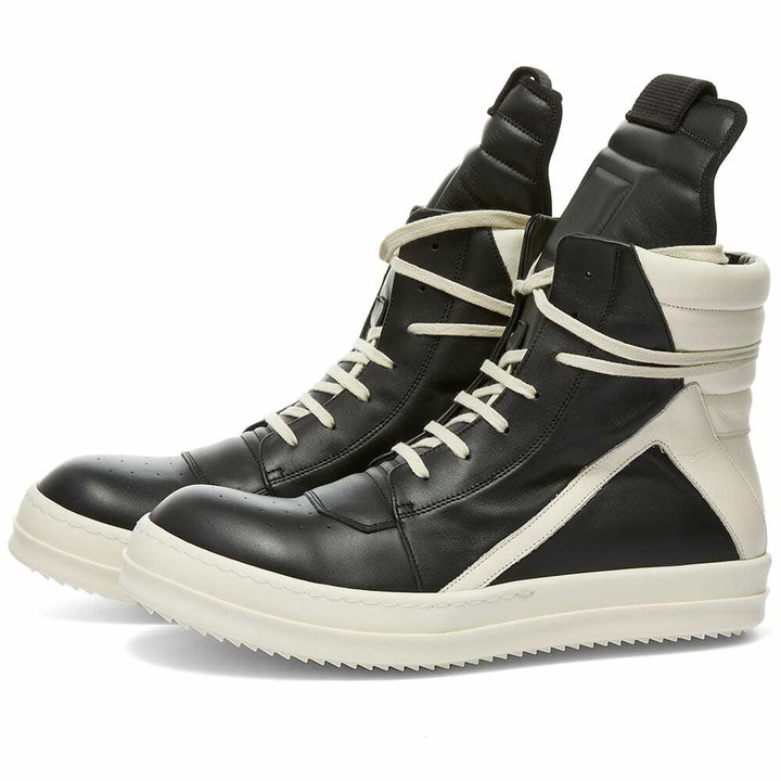 Photo: Rick Owens Men's Geobasket Sneakers in Black/White